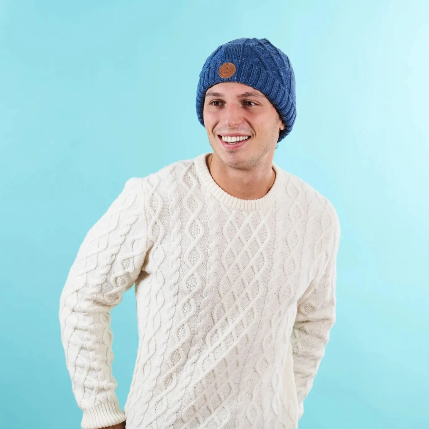 Woolen Beanies | Cabaïa Barbotage Blue