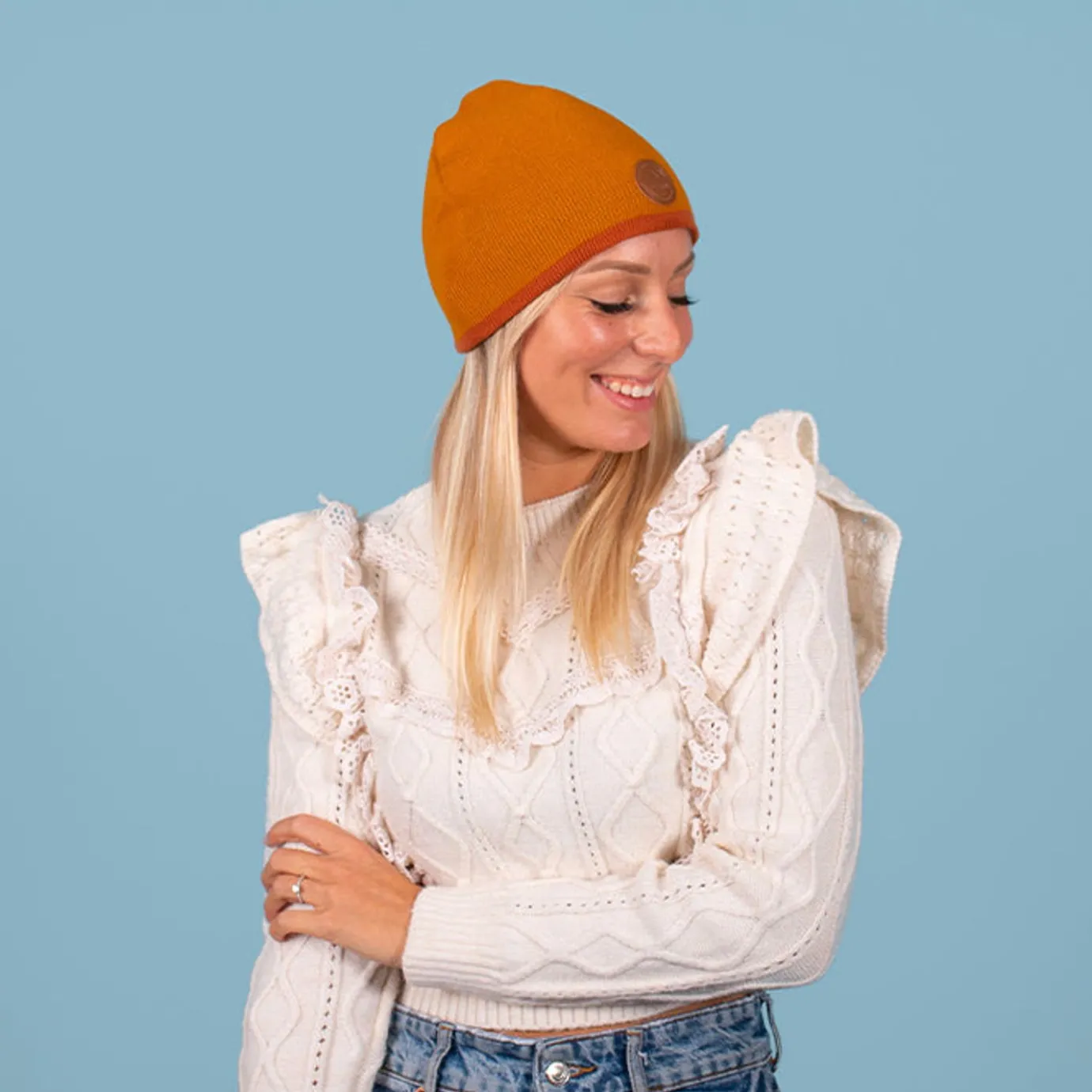 Beanies Without Bobbles | Cabaïa Black Jack Orange Yellow