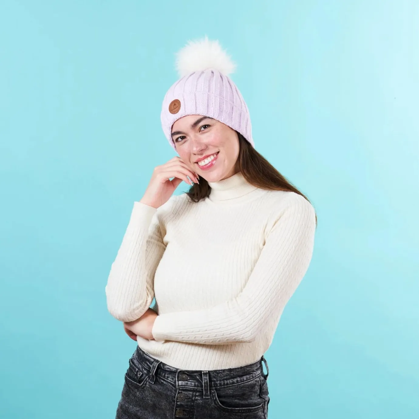 Woolen Beanies | Cabaïa Kir Royal Pink Polar Grey