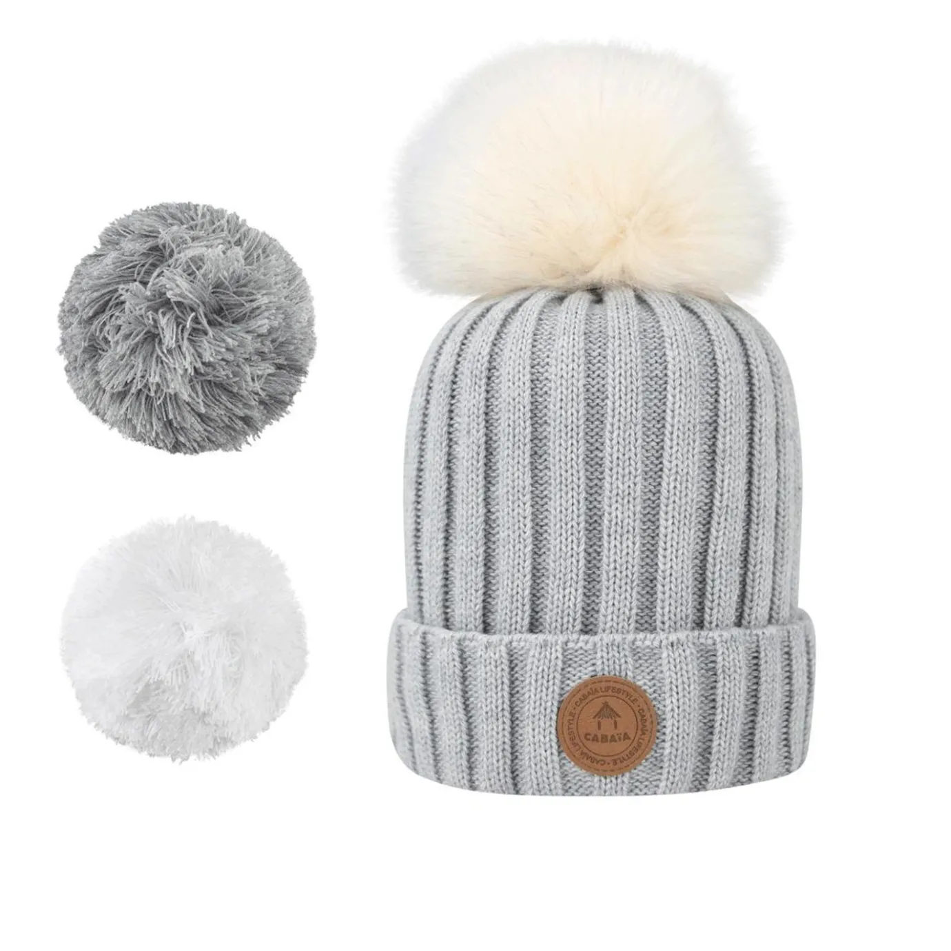 Woolen Beanies | Cabaïa Kir Royal Polar Light Grey