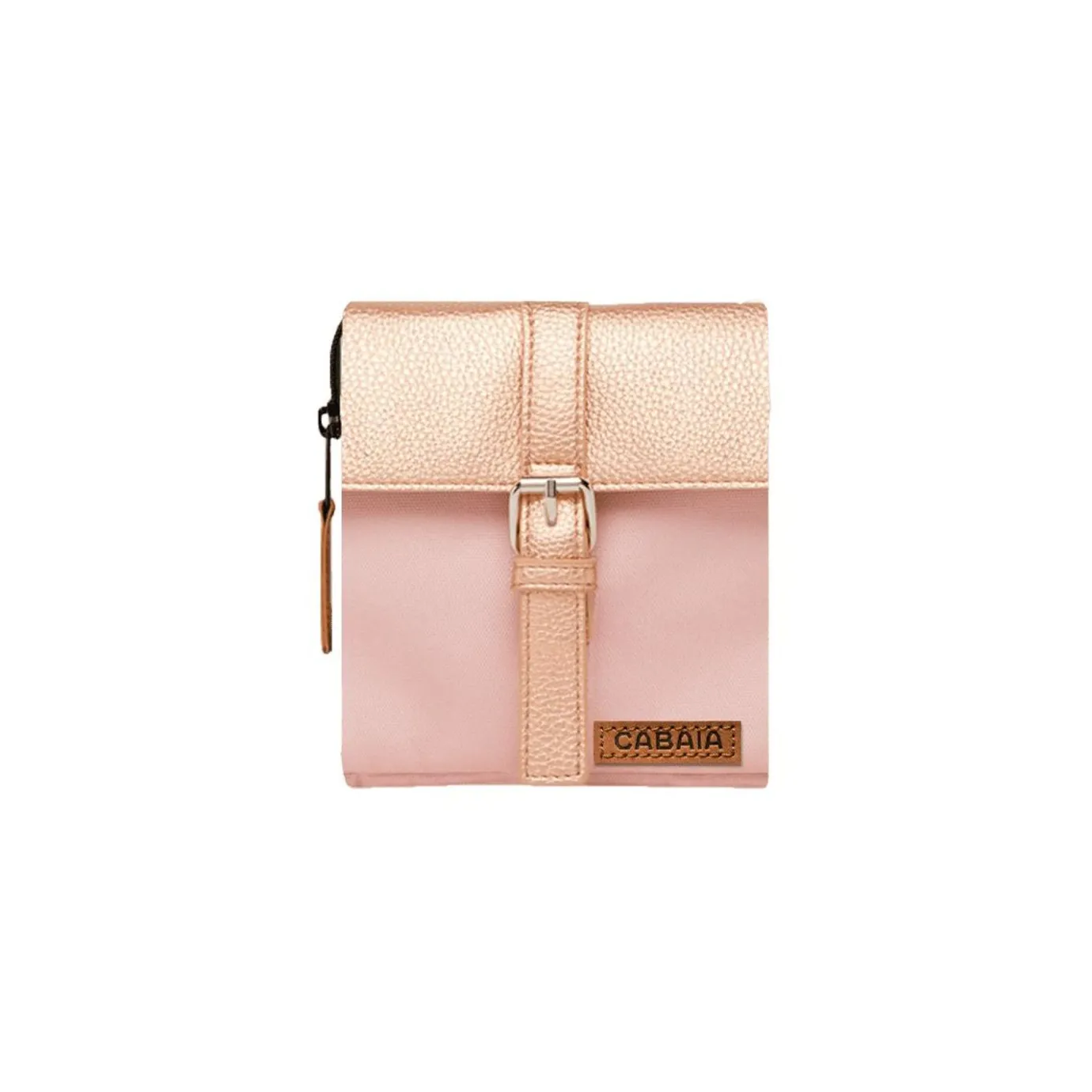 Side Pockets | Cabaïa Pocket Jardin Guerrero S Light Pink And Gold Leather
